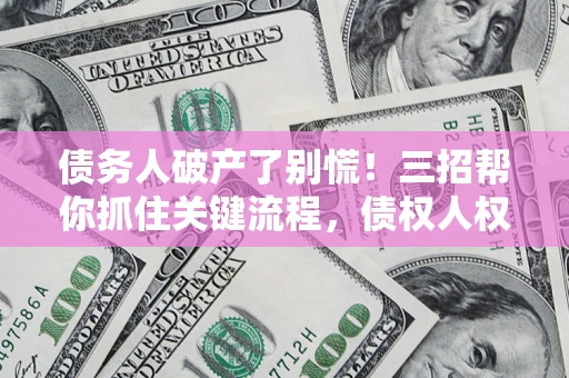 北京债务人破产了别慌！三招帮你抓住关键流程，债权人权益不再缩水