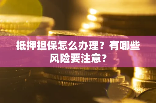 北京抵押担保怎么办理？有哪些风险要注意？