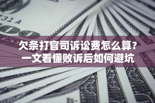 北京欠条打官司诉讼费怎么算？一文看懂败诉后如何避坑